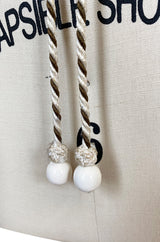 1976-77 Yves Saint Laurent Russian Collection Cream & Gold Braided Tie Belt