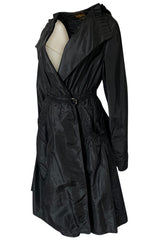 Teens or 1920s Ballas Hess Black Silk Jacket w Gorgeous Pockets & Sleeves