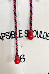 1976-77 Yves Saint Laurent Russian Collection Red Braided Tie Belt