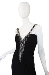 1970s Beaded Bob Mackie Silk Jersey Gown