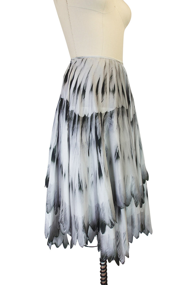 Recent Feather Print Alexander McQueen Skirt