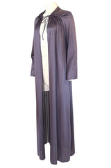 1970s John Kloss for Circa Purple Nylon Robe or Evening Coat