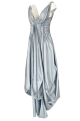 Spring 2007 John Galliano for Christian Dior Pale Blue Silk Voluminous Dress