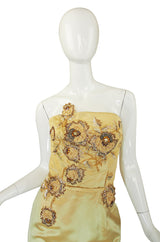 1950s Rare Silk Beaded Philip Hulitar Gown