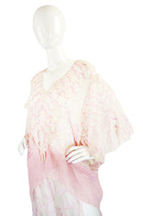 Rare 1974 Zandra Rhodes "Field of Lilies" Silk Set