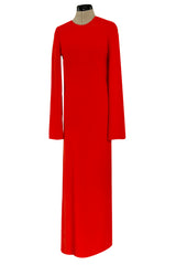 Fabulous Fall 2018 Maison Margiela by John Galliano Line 4 Full Length Red Sheath Dress