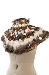 Important Fall 2004 Alexander McQueen 'Pantheon Ad Lecum' Runway Feather & Bead Collar