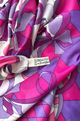1960s Emilio Pucci for Formfit Rogers Purple & Pink Nylon Lingerie Dress