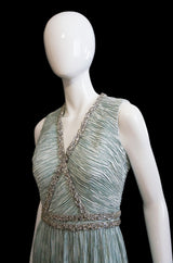 1970s Mary McFadden Couture Silk Gown