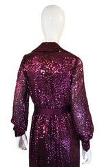 1970s Sequin Oscar De La Renta Dress