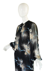 1970s Silk Chiffon Hanae Mori Maxi Dress