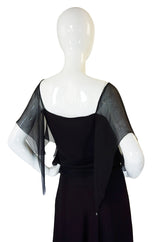 1970s Silk Chiffon Holly Harp Skirt & Top