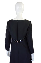 Early 1980s Courreges Patent Detail Dress