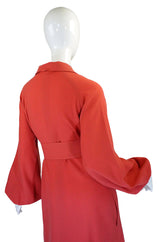 1970s Rare Wool Crepe Chloe Day Dress