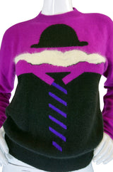1990s Iconic Krizia Top Hat Sweater
