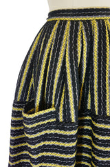 Amazing 1950s Woven Striped Skirt