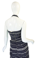 1950s Reindeer Embroidery Halter Dress