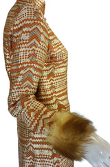 1960s Brocade & Fur Oscar De La Renta