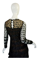 1970s Bill Blass Lace & Ribbons Dress