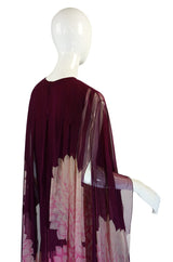 1970s Silk Chiffon Hanae Mori Caftan