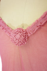 Recent Prada Pink Tulle Stretch Tank Top