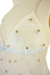 Recent Prada Rhinestone Silk Organza Camisole Top
