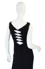 1990s Herve Leger Back Cut Out Dress
