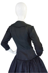 1950s Silk Low Skirted Cocktail Dress