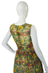 Rare 1950s Jacques Tiffeau Silk Dress