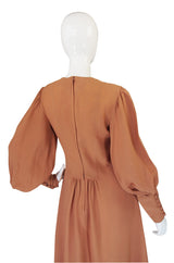 1970s Peach Moss Crepe Ossie Clark Attr