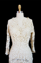 c.1905 Amazing Battenburg Lace Dress