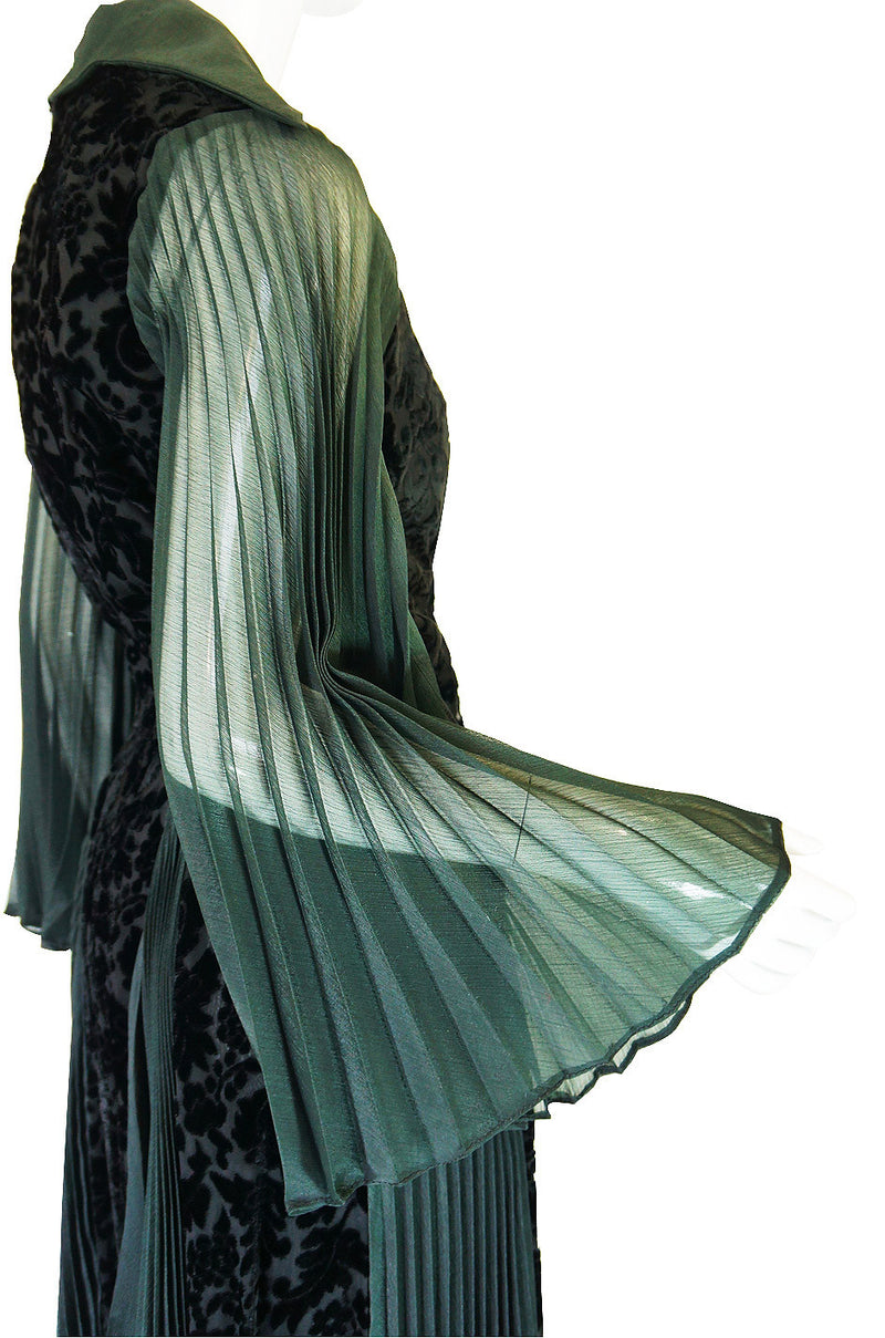 1970s Cut Velvet Thea Porter Gown