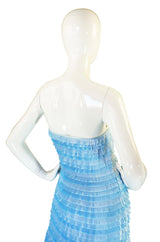 1980s Ice Blue Givenchy Couture Dress