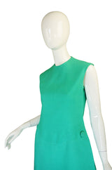 1960s Turquoise Couture Beene Dress
