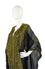 1970s Hippie Chic Embroidered Caftan
