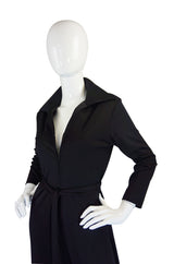 1970s Lanvin Black Jersey Jumpsuit