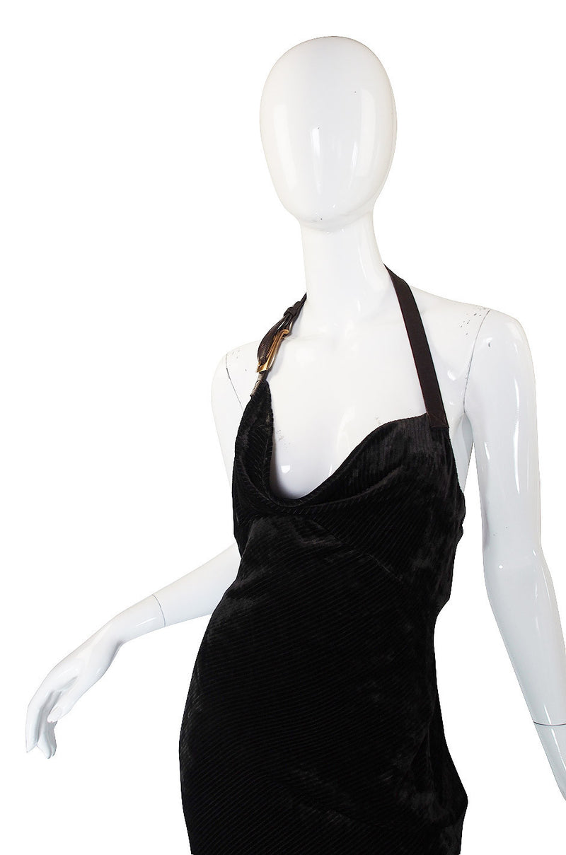 1990s Galliano for Christian Dior Velvet Gown