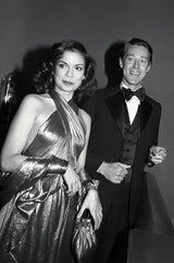 Important 1977 Halston Couture Navy Multi-Way Silk Jersey Plunge Dress w Extra Long Ties