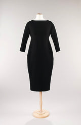 Rare 1959 James Galanos Red Felt Dress