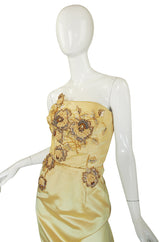 1950s Rare Silk Beaded Philip Hulitar Gown