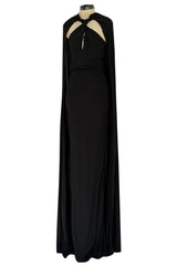 Recent Dsquared2 by Dean & Dan Black Jersey Halter Dress a Attached Cape
