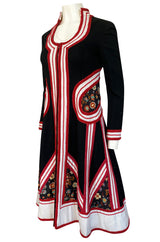 Documented 1970 Malcolm Starr by Youssef Rizkallah Ad Campaign Flared Patchwork Coat or Dress