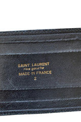 1976-77 Yves Saint Laurent Russian Collection Black & Gold Corset Tie Belt