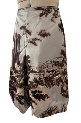 Scenic Print Fall 2004 Prada Runway & Ad Campaign Skirt w Gathered Bottom