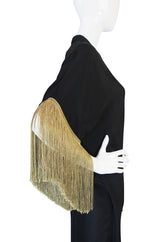 1920s Silk Fringe Dressing Gown or Evening Coat