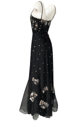 Spring 1974 Chloe by Karl Lagerfeld Sequin Dress Set as Seen on Sylvie Vartan