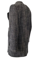 Pre-Fall 2011 Stella McCartney Grey Wool Boucle Low Button Coat