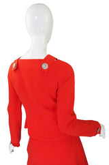 Documented S/S 1994 Gianni Versace Couture Red Military Suit