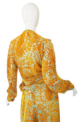 1980s Krizia Cut Silk Velvet Pant & Top Set