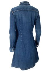 2015 Alexa Chung for AG "The Pixie" Denim Snap Front Mini Dress